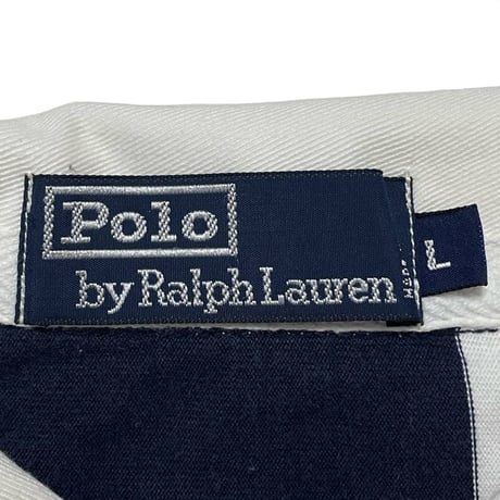POLO RALPHLAUREN　"VERTICAL STRIPES" S/S RUGBY SHIRT