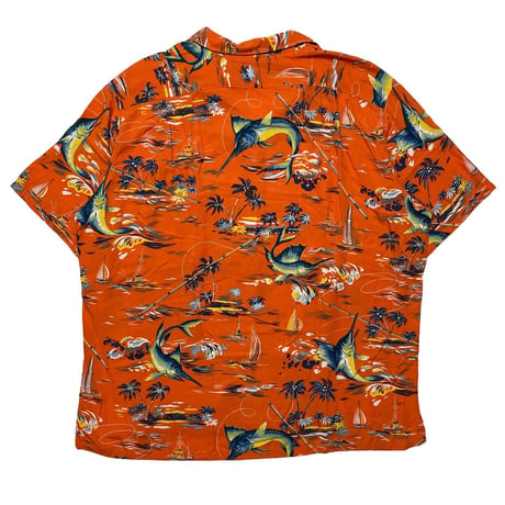 POLO RALPHLAUREN　"FISHING" ALOHA SHIRT (XL)