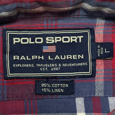POLO SPORT RALPHLAUREN　"CHECKED" S/S SHIRT