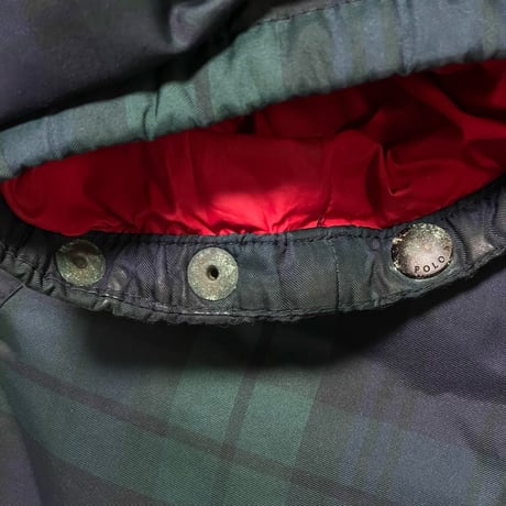 POLO RALPHLAUREN　"BLACK WATCK" DOWN JACKET