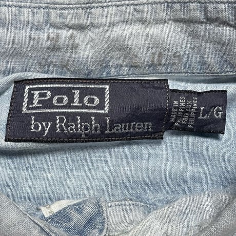 POLO RALPHLAUREN　"CHAMBRAY" S/S SHIRT (90s)