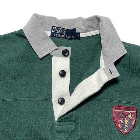 POLO RALPHLAUREN　"FIRE JUMPER" COLOR BLOCK POLO SHIRT