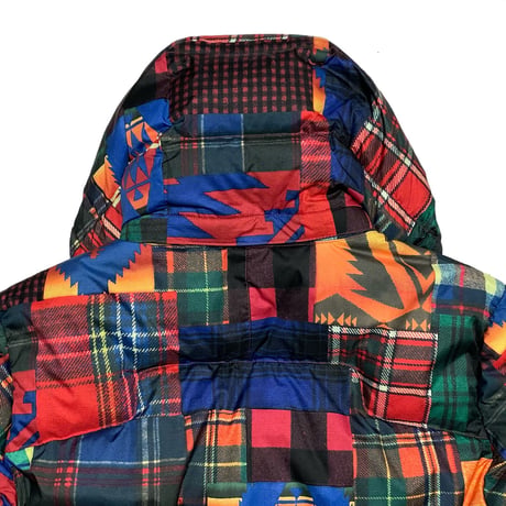 POLO RALPHLAUREN　"NATIVE PATCH WORK" DOWN JACKET