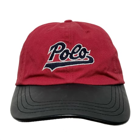 POLO SPORT RALPHLAUREN　"SCRIPT LOGO" LEATHER BILL CAP