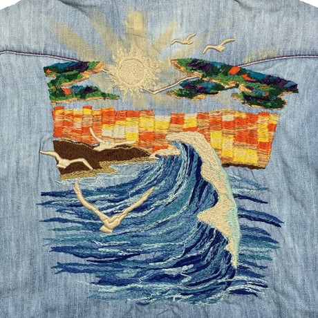POLO RALPHLAUREN　"EMBROIDERY" CHAMBRAY SHIRT