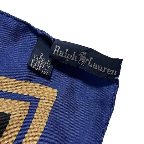 RALPHLAUREN　"LION" SILK BANDANNA