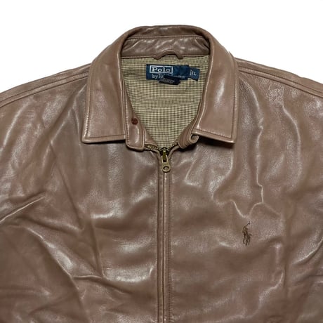 POLO RALPHLAUREN　"LEATHER" SWING TOP JACKET