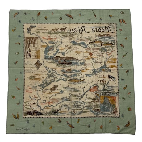 RALPHLAUREN　"Moose River MAP" BANDANA (DEAD STOCK)