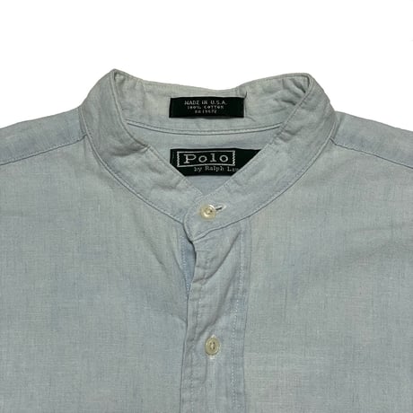 POLO RALPHLAUREN　"MADE IN USA" NOCOLLAR SHIRT