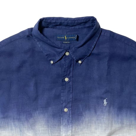 RALPHLAUREN　"GRADATION" LINEN SHIRT
