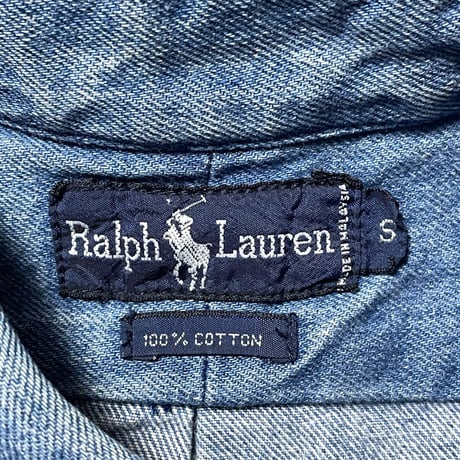 RALPHLAUREN　"POLO BEAR" DENIM BUTTONDOWN SHIRT