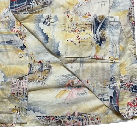 POLO RALPHLAUREN　"TRAVEL PRINTED" OPEN COLLAR SHIRT