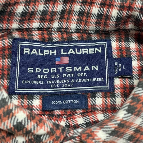 RALPHLAUREN　"RALPHLAUREN SPORTSMAN" FLANNEL SHIRT