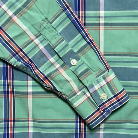 POLO RALPHLAUREN　"MADRAS CHECK" BUTTON DOWN SHIRT