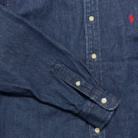 POLO RALPHLAUREN　"PONY" BUTTON DOWN DENIM SHIRT