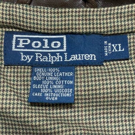 POLO RALPHLAUREN　"LEATHER" SWING TOP