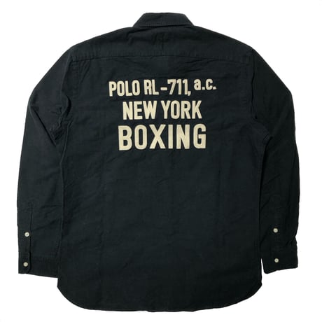 POLO RALPHLAUREN　 "NEW YORK BOXING CLUB" WORK SHIRT (2nd-M)