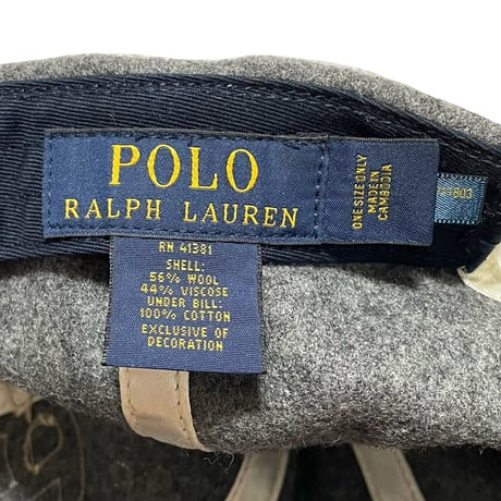 POLO RALPHLAUREN　"MELTON" BASEBALL CAP