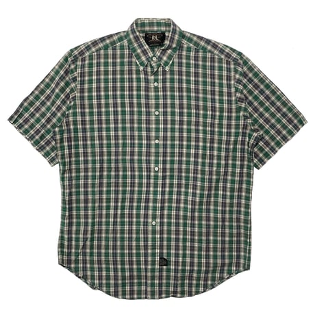 RRL RALPHLAUREN　"CHECKED" BUTTONDOWN S/S SHIRT