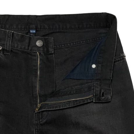 POLO RALPHLAUREN　"LEATHER TAG" BLACK DENIM