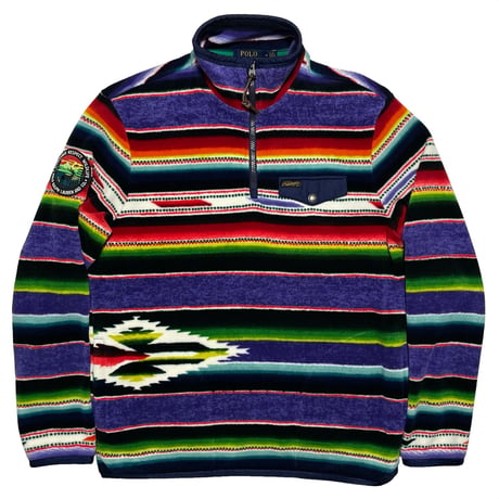 POLO RALPHLAUREN　"FLEECE NAVAJO" HARF-ZIP SWEAT