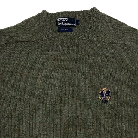 POLO RALPHLAUREN　"POLO BEAR" WOOL SWEATER