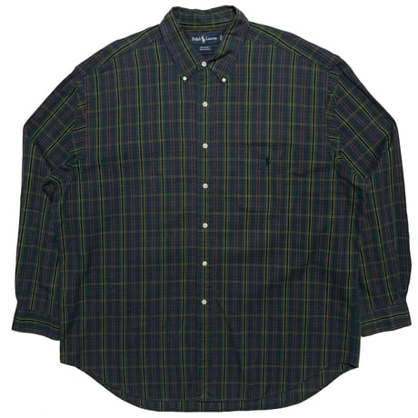 RALPHLAUREN　"CHECKED" BIG SHIRT (GREEN)