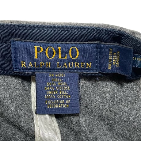 POLO RALPHLAUREN　 "SCRIPT" MELTON BASEBALL CAP