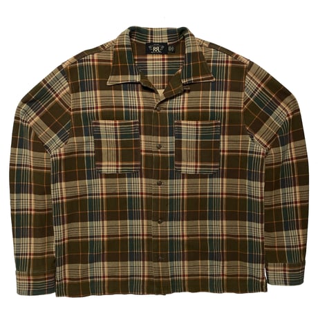 RRL RALPHLAUREN　"OPEN COLLAR" FLANNEL SHIRT