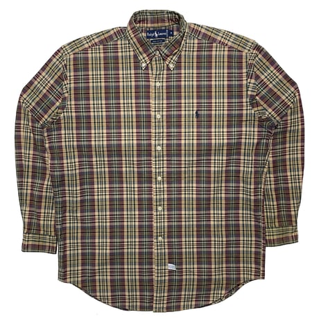 RALPHLAUREN　"CHECKED" BUTTONDOWN SHIRT