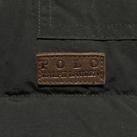 POLO RALPHLAUREN　"LEATHER PATCH" DOWM VEST