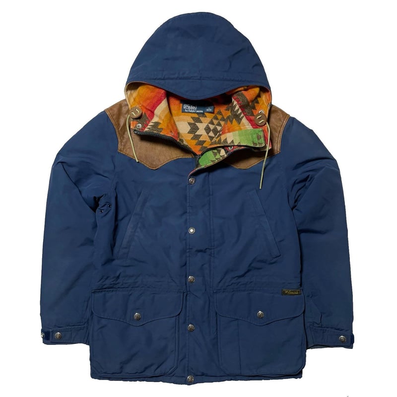 ポロラルフローレン　レザーヨーク　マウンテンパーカー　ネイティブ　インディアン ポロラルフローレン レザーヨーク マウンテンパーカー