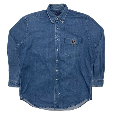 POLO RALPHLAUREN　"POLO BEAR" DENIM SHIRT (L)