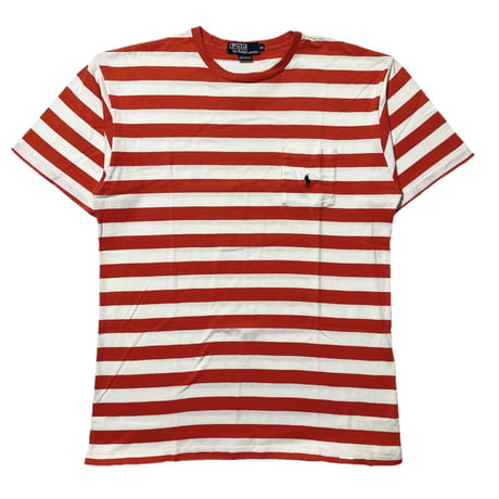 POLO RALPHLAUREN　"MADE IN USA" HORIZONTAL STRIPES POCKET S/S Tee