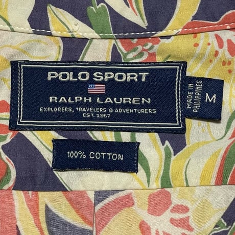 POLO SPORT RALPHLAUREN　"FLORAL" OPEN COLLAR SHIRT
