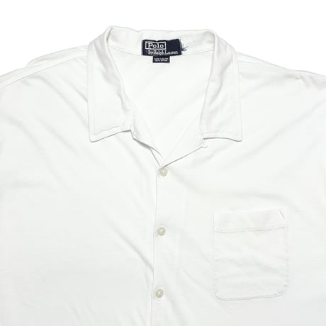 POLO RALPHLAUREN　"COTTON" OPEN COLLAR SHIRT