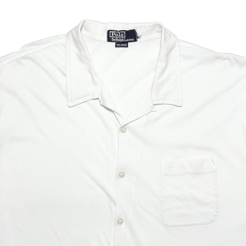 トップス POLO REMAKE OPEN COLLAR SHIRT POST JUNK / 90's POLO RALPH LAUREN “P TENNIS” Open Collar S
