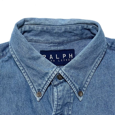 RALPH RALPHLAURE　"CREST LOGO" DENIM SHIRT