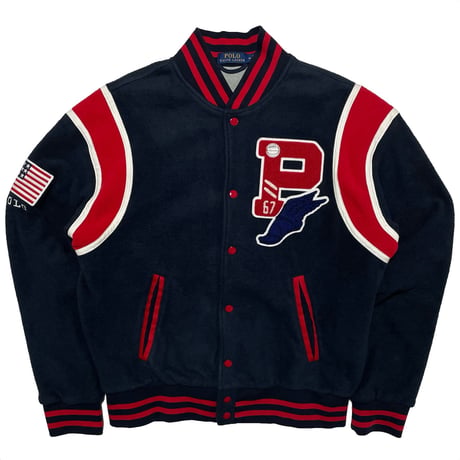 POLO RALPHLAUREN　"P-WING" FLEECE STADIUM JACKET