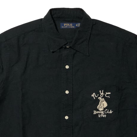 POLO RALPHLAUREN　 "NEW YORK BOXING CLUB" WORK SHIRT (2nd-M)