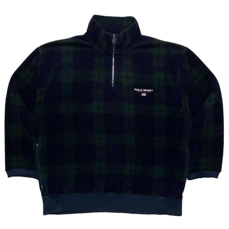 POLO SPORT RALPHLAUREN　"BLACK WATCH" HARF-ZIP FLEECE JACKET