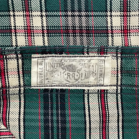 RRL RALPHLAUREN　"CHECK" FLANNEL SHIRT