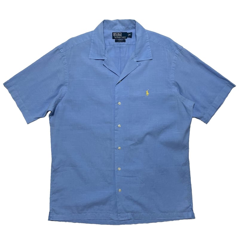 トップス Ralph Lauren open collar shirts Polo Ralph Lauren linen/silk open collar shirt