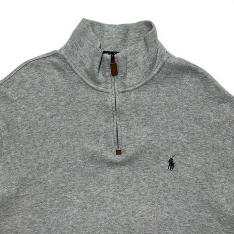 POLO RALPHLAUREN　 "HARF-ZIP" SWEAT SHIRT (GREY)