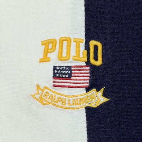 POLO RALPHLAUREN　"VERTICAL STRIPES" S/S RUGBY SHIRT