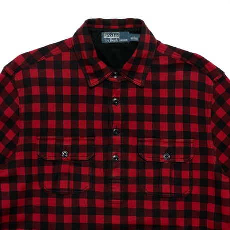 POLO RALPHLAUREN　"HARF BUTTON" FLANNEL SHIRT