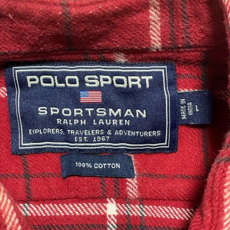 POLO SPORT RALPHLAUREN　"RED CHECK" FLANNEL SHIRT