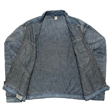RRL RALPHLAUREN　"DISTRESSED INDIGO PAINT SPLATTER" DENIM JACKET