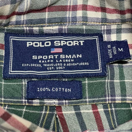 POLO SPORT RALPHLAUREN　"CHECKED" S/S BUTTONDOWN SHIRT