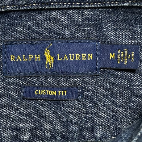 RALPHLAUREN　"CUSTOM FIT" CHAMBRAY SHIRT